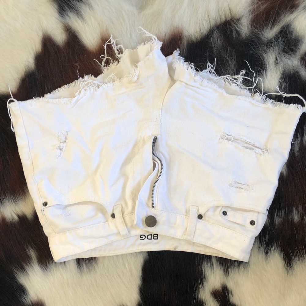 Urban outfitters white high wasted white shorts